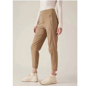 ATHLETA Women's Trekkie North High Rise Jogger Big Sur Brown Pants Size 12